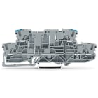 WAGO ELETTRONICA - Morsetto di base a due piani.L/N.per guida DIN 35 x 15 e 35 x 7,5.grigio