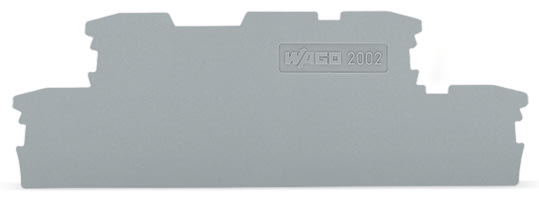 WAGO ELETTRONICA - Piastra terminale e intermedia.spessore 1 mm.grigio