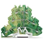 WAGO ELETTRONICA - Morsetto a tre piani.Morsetto per conduttore di terra per 6 conduttori.2,5 mm².verde-giallo 2002-3207