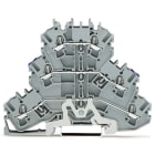 WAGO ELETTRONICA - Morsetto a tre piani.Morsetto passante/passante/cavo schermato.2,5 mm².grigio