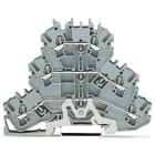 WAGO ELETTRONICA - Morsetto a tre piani.Morsetto per conduttore di terra/passante/passante.2,5 mm².grigio