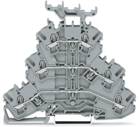 WAGO ELETTRONICA - Morsetto a tre piani.Morsetto passante/passante/passante.L/L/L.grigio 2002-3231