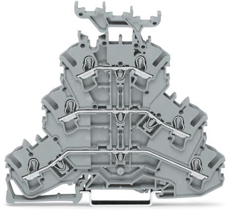 WAGO ELETTRONICA - Morsetto a tre piani.Morsetto passante/passante/passante.L/L/L.grigio