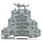 WAGO ELETTRONICA - Morsetto a tre piani.Morsetto passante/passante/passante.L/L/N.grigio