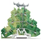 WAGO ELETTRONICA - Morsetto a tre piani.Morsetto per conduttore di terra per 6 conduttori.2,5 mm².verde-giallo