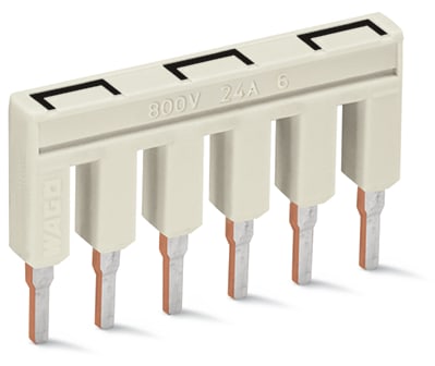 WAGO ELETTRONICA - Ponticello Delta.isolato.1-2 3-4 5-6.grigio chiaro