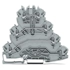 WAGO ELETTRONICA - Morsetto per montaggio su guida a quattro piani.Morsetto per montaggio su guida per il cablaggio di motori elettrici.L1 - L2 - L3.grigio 2002-4101
