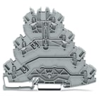 WAGO ELETTRONICA - Morsetto per montaggio su guida a quattro piani.Morsetto per montaggio su guida per il cablaggio di motori elettrici.L1 - L2.grigio 2002-4111