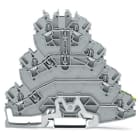 WAGO ELETTRONICA - Morsetto per montaggio su guida a quattro piani.Morsetto per montaggio su guida per il cablaggio di motori elettrici.2,5 mm².grigio 2002-4127