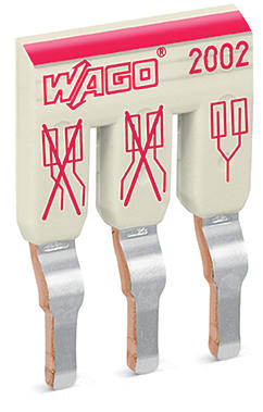 WAGO ELETTRONICA - Ponticello a passo.3 poli.isolato.grigio chiaro