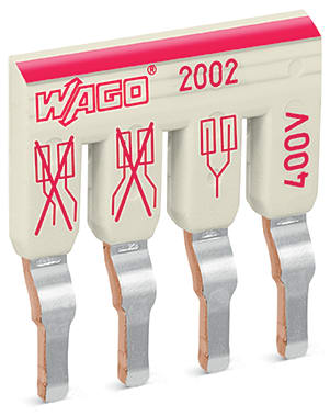 WAGO ELETTRONICA - Ponticello a passo.4 poli.isolato.grigio chiaro 2002-474