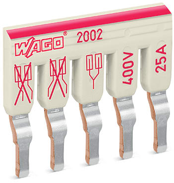 WAGO ELETTRONICA - Ponticello a passo.5 poli.isolato.grigio chiaro 2002-475