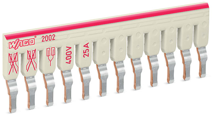 WAGO ELETTRONICA - Ponticello a passo.12 poli.isolato.grigio chiaro