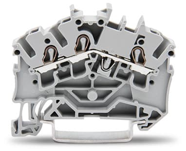 WAGO ELETTRONICA - Morsetto passante per 3 conduttori.2,5 mm².adatto per applicazioni Ex e II.grigio 2002-6301