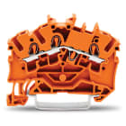 WAGO ELETTRONICA - Morsetto passante per 3 conduttori.2,5 mm².adatto per applicazioni Ex e II.arancione