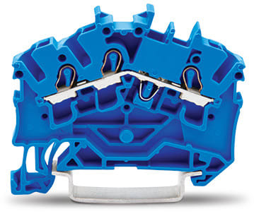 WAGO ELETTRONICA - Morsetto passante per 3 conduttori.2,5 mm².per applicazioni Ex-e-II e Ex-i.blu