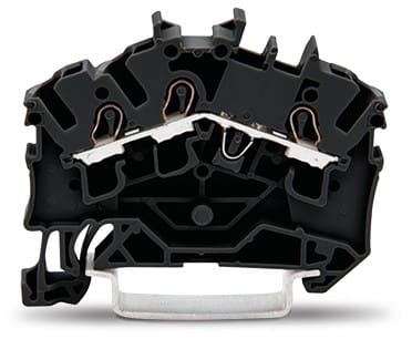 WAGO ELETTRONICA - Morsetto passante per 3 conduttori.2,5 mm².adatto per applicazioni Ex e II.nero 2002-6305