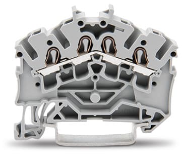 WAGO ELETTRONICA - Morsetto passante per 4 conduttori.2,5 mm².adatto per applicazioni Ex e II.grigio