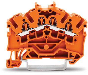 WAGO ELETTRONICA - Morsetto passante per 4 conduttori.2,5 mm².adatto per applicazioni Ex e II.arancione 2002-6402