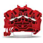 WAGO ELETTRONICA - Morsetto passante per 4 conduttori.2,5 mm².adatto per applicazioni Ex e II.rosso
