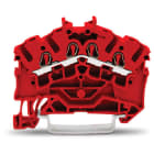 WAGO ELETTRONICA - Morsetto passante per 4 conduttori.2,5 mm².adatto per applicazioni Ex e II.rosso