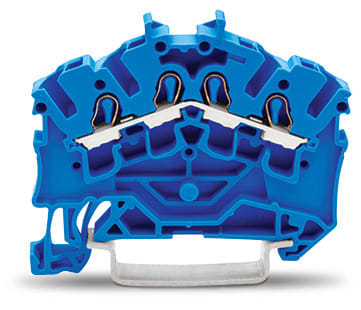 WAGO ELETTRONICA - Morsetto passante per 4 conduttori.2,5 mm².adatto per applicazioni Ex e II.blu