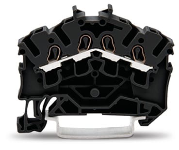 WAGO ELETTRONICA - Morsetto passante per 4 conduttori.2,5 mm².adatto per applicazioni Ex e II.nero 2002-6405