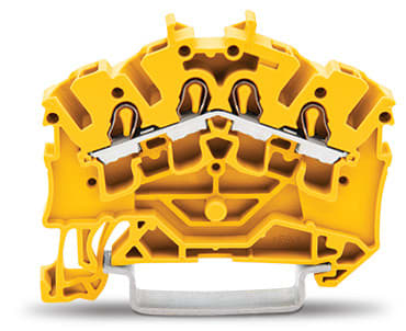 WAGO ELETTRONICA - Morsetto passante per 4 conduttori.2,5 mm².adatto per applicazioni Ex e II.giallo 2002-6406
