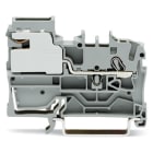 WAGO ELETTRONICA - Morsetto di sezionamento della distribuzione di potenza per 1 conduttore.2,5 mm².Push-in CAGE CLAMP®.grigio 2002-7111