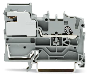 WAGO ELETTRONICA - Morsetto di sezionamento della distribuzione di potenza per 1 conduttore.2,5 mm².Push-in CAGE CLAMP®.grigio