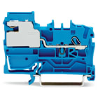 WAGO ELETTRONICA - Morsetto sezionatore del neutro per 1 conduttore.2,5 mm².Push-in CAGE CLAMP®.blu