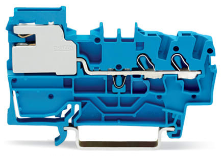 WAGO ELETTRONICA - Morsetto sezionatore del neutro per 2 conduttori.2,5 mm².Push-in CAGE CLAMP®.blu