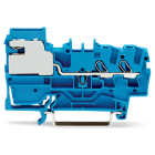 WAGO ELETTRONICA - Morsetto sezionatore del neutro per 2 conduttori.2,5 mm².Push-in CAGE CLAMP®.blu