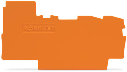 WAGO ELETTRONICA - Piastra terminale e intermedia.spessore 0,8 mm.arancione 2002-7292