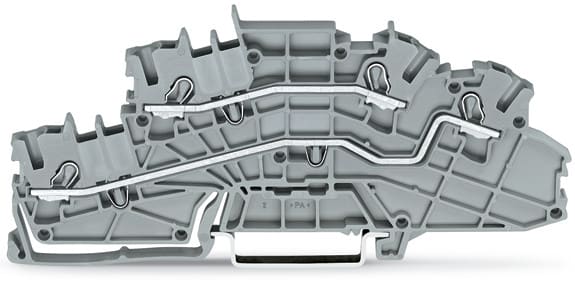 WAGO ELETTRONICA - Morsetto per installazione a più piani.L/L.Push-in CAGE CLAMP®.grigio