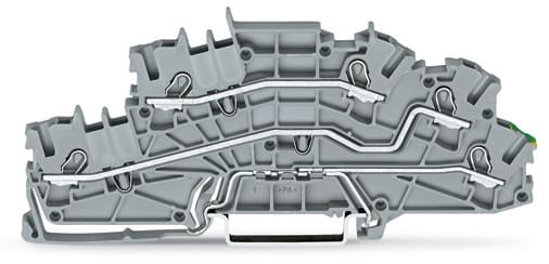 WAGO ELETTRONICA - Morsetto per installazione a più piani.L/L/PE.Push-in CAGE CLAMP®.grigio 2003-6645