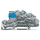 WAGO ELETTRONICA - Morsetto per installazione a più piani.con cursore sezionatore del neutro.NT/L.grigio