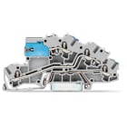 WAGO ELETTRONICA - Morsetto per installazione a più piani.con cursore sezionatore del neutro.NT/L/PE.grigio 2003-7641