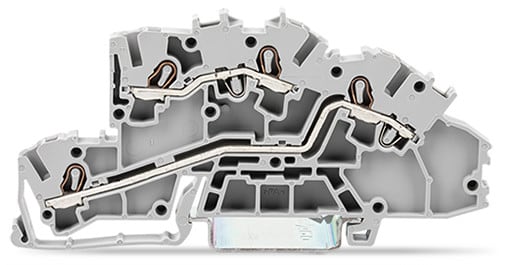 WAGO ELETTRONICA - Morsetto per installazione a più piani.L/L.Push-in CAGE CLAMP®.grigio 2003-7642