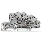 WAGO ELETTRONICA - Morsetto per installazione a più piani.L/L/PE.Push-in CAGE CLAMP®.grigio 2003-7645