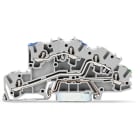 WAGO ELETTRONICA - Morsetto per installazione a più piani.N/L/PE.Push-in CAGE CLAMP®.grigio 2003-7646