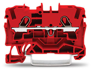 WAGO ELETTRONICA - Morsetto passante per 2 conduttori.4 mm².adatto per applicazioni Ex e II.rosso