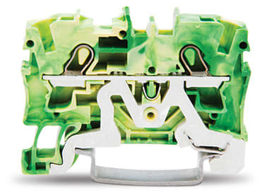 WAGO ELETTRONICA - Morsetto di terra per 2 conduttori.4 mm².adatto per applicazioni Ex e II.verde-giallo