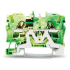 WAGO ELETTRONICA - Morsetto di terra per 2 conduttori.4 mm².adatto per applicazioni Ex e II.verde-giallo