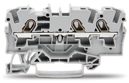 WAGO ELETTRONICA - Morsetto passante per 3 conduttori.4 mm².adatto per applicazioni Ex e II.grigio