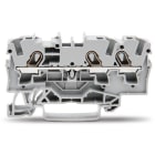 WAGO ELETTRONICA - Morsetto passante per 3 conduttori.4 mm².adatto per applicazioni Ex e II.grigio