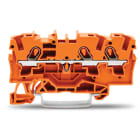 WAGO ELETTRONICA - Morsetto passante per 3 conduttori.4 mm².adatto per applicazioni Ex e II.arancione