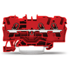 WAGO ELETTRONICA - Morsetto passante per 3 conduttori.4 mm².adatto per applicazioni Ex e II.rosso