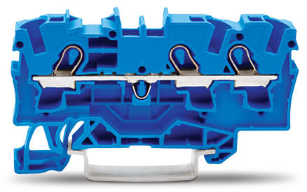 WAGO ELETTRONICA - Morsetto passante per 3 conduttori.4 mm².per applicazioni Ex-e-II e Ex-i.blu