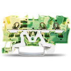 WAGO ELETTRONICA - Morsetto di terra per 3 conduttori.4 mm².adatto per applicazioni Ex e II.verde-giallo